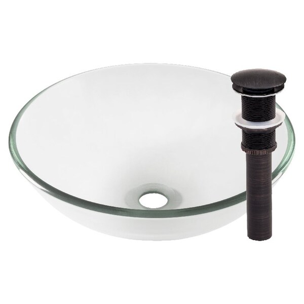 Novatto BONIFICARE Glass Vessel Bathroom Sink Set, Oil Rubbed Bronze TIG-8048ORB - main